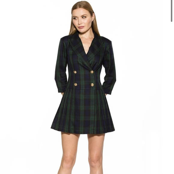 Alexia Admor Dresses & Skirts - NWT Alexia Admor Jacki Plaid 3/4 Sleeve Blazer Dress 10 M